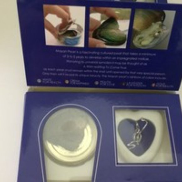 Myan Pearl Sterling Silver Locket & Pearl Surprise Your Wish Will Come True New! - Picture 2 of 6